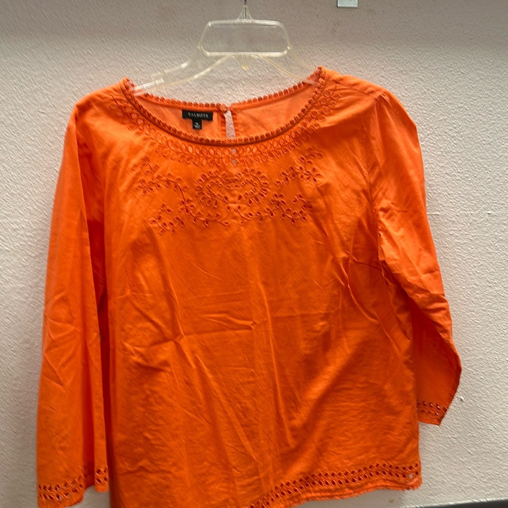 Talbots Eyelet Cut Out Top